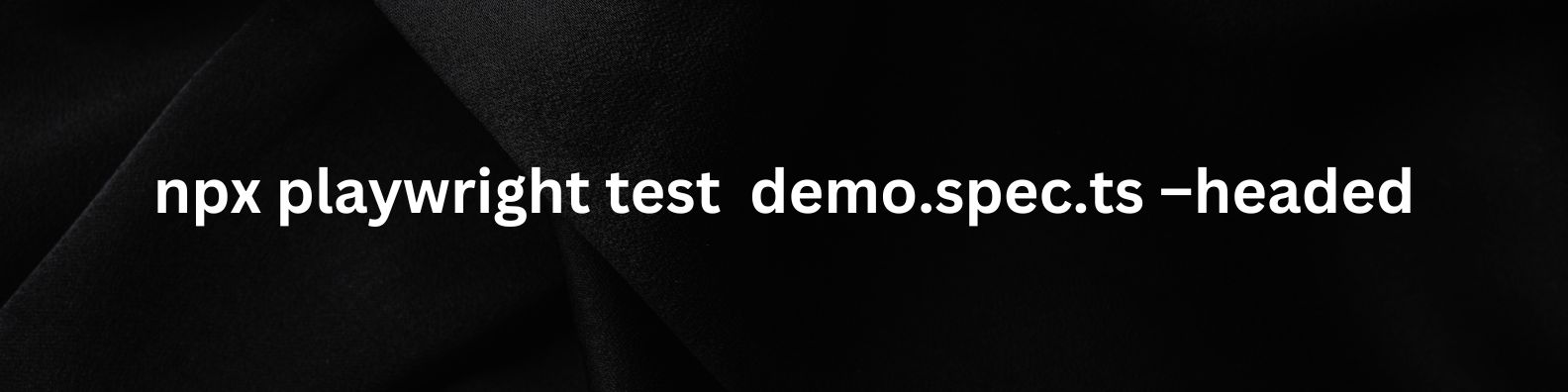 command on the VS code test script